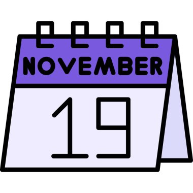 Kasım 10 - Takvim ikonu vektör illüstrasyonu