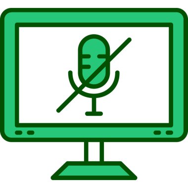 Bilgisayar monitörü simgesi. Web izolasyonu için bilgisayar izleyici vektör simgesinin özeti