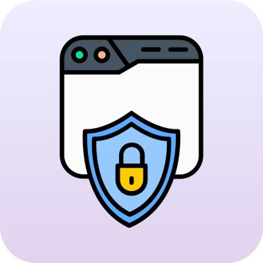 Güvenlik sistemi vektör simgesi