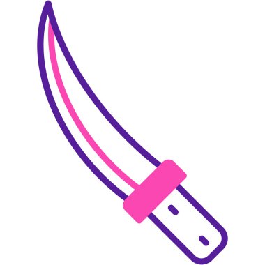 Bıçak ikonu. Ağ için bıçak vektör simgelerinin basit çizimi