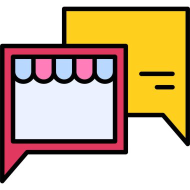 Konuş. Web simgesi vektör illüstrasyonu