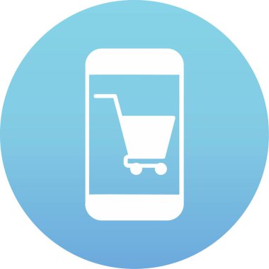 Alışveriş arabası ikon vektör illüstrasyonu