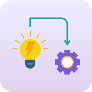 Bir ampulün vektör illüstrasyonu