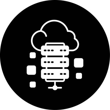 veri bulut sunucusu vektör illüstrasyonu