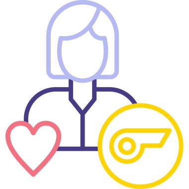 Kalbi olan bir kadın hedef, vektör çizimi