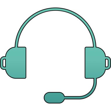 kulaklık simgesi vektör illüstrasyonu