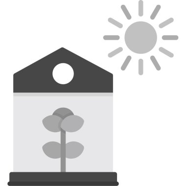 Tek bir bitki simgesinin vektör illüstrasyonu