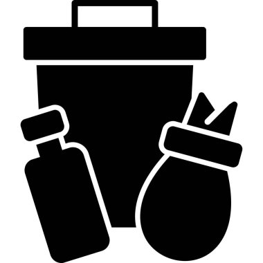 torba konteynırı çöp simgesi katı biçimde