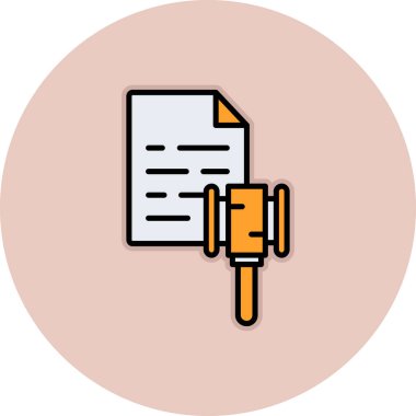 Hukuk ve adalet ikonu vektör illüstrasyonu