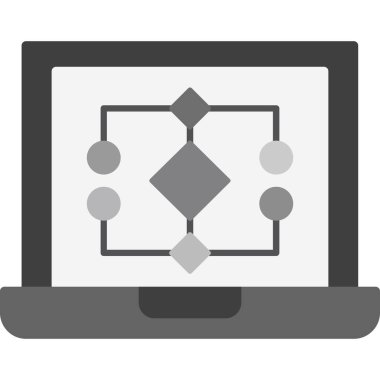 Modern bilgisayar simgesinin vektör illüstrasyonu