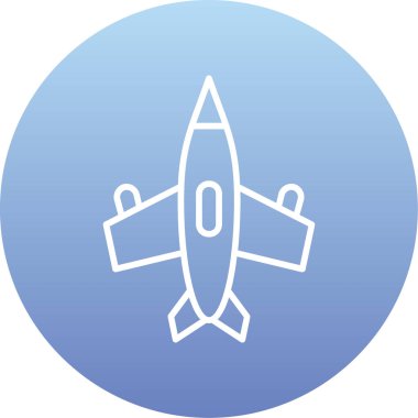 Uçak ikonu. Basit resimleme