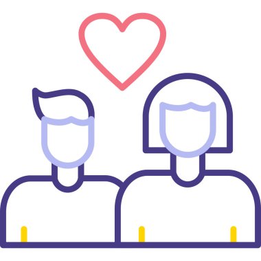 çift kontur insan simgesi