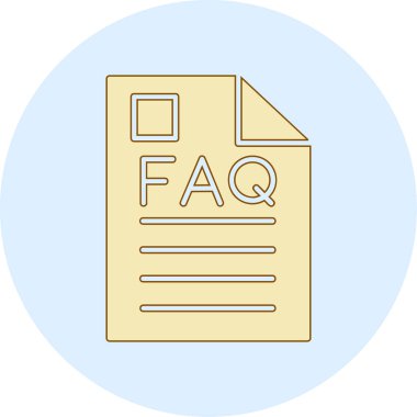 Faq simgesi vektörü beyaz arkaplanda izole edildi, faq işareti