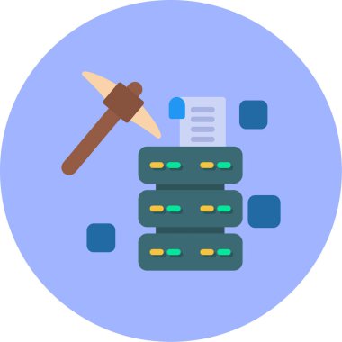 veritabanı sunucu simgesi düz biçimli