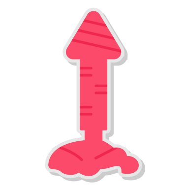 Çizgi film kırmızı okunun çıkartması