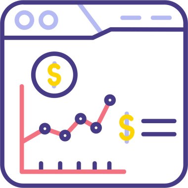 Dolar simgesi vektör illüstrasyonu