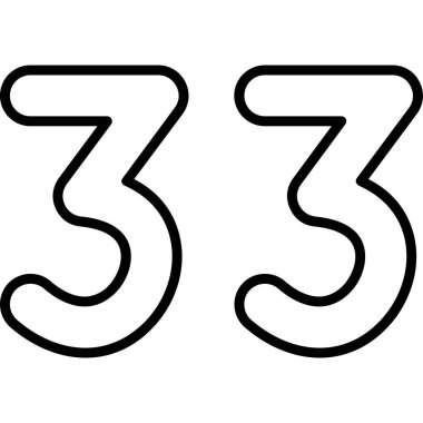 3 boyutlu sayı simgesinin vektör illüstrasyonu