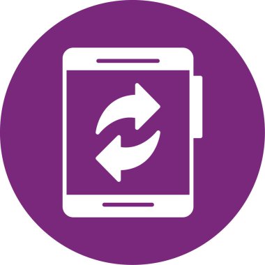 Mobil simge. Web için akıllı telefon vektör simgesinin basit illüstrasyonu