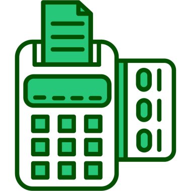 Ödeme terminali simgesi. vektör illüstrasyonu