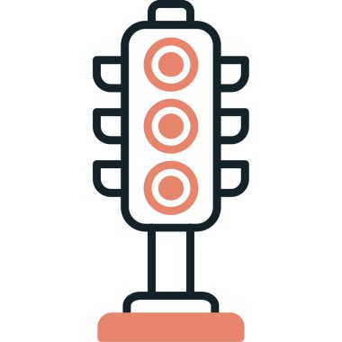 araba motoru simgesi vektör illüstrasyonu