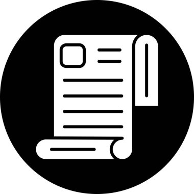 Belge simgesinin vektör illüstrasyonu