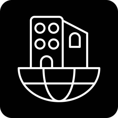 bina simgesi, vektör illüstrasyonu