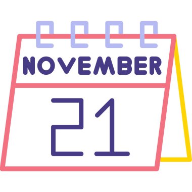 Kasım 20 tarih simgesi, tarihli tek takvim simgesi, vektör illüstrasyon tasarımı