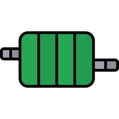 Elektrik dolgu simgesi renk dış hat vektörü