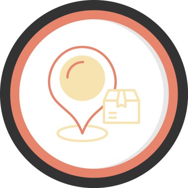 Harita yer düz vektör simgesi