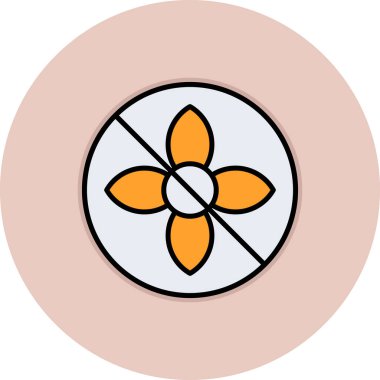 Çiçek. Web simgesi basit illüstrasyon