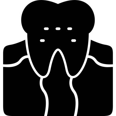 Dişler. Web simgesi basit illüstrasyon