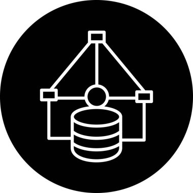 veri depolama vektörü simgesi modern basit illüstrasyon