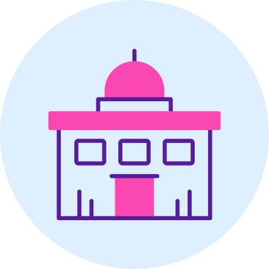 Modern cami simgesinin vektör illüstrasyonu