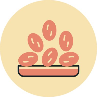 Yemek. Web simgesi basit illüstrasyon