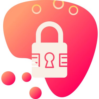 Kilit. Web simgesi basit illüstrasyon