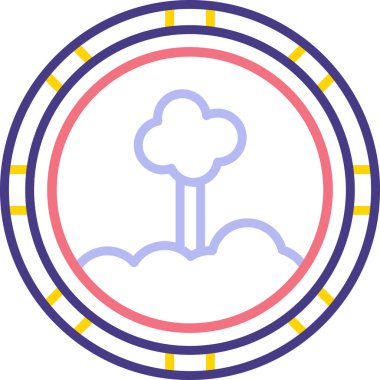 Ağaç simgesinin vektör illüstrasyonu