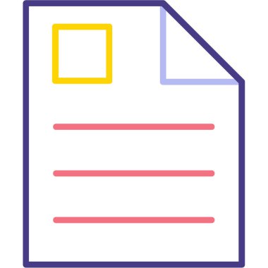 Belge. Web simgesi basit illüstrasyon