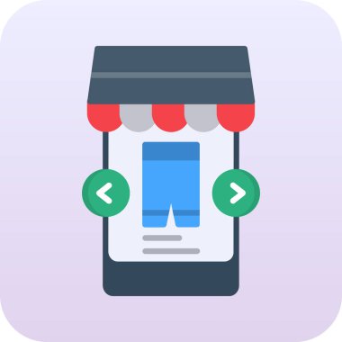 Alışveriş web simgesi basit tasarım