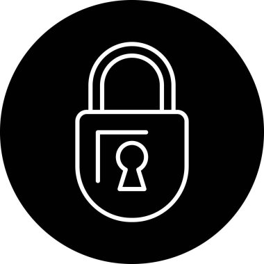 Vektör simgesini kilitle. Basit tasarım