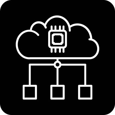 Ana hat biçiminde bulut veri simgesi