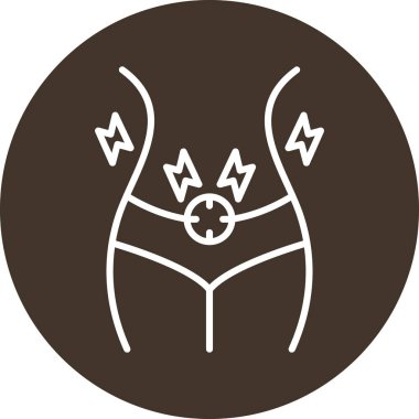 Çember simgesindeki bir kadının vektör çizimi