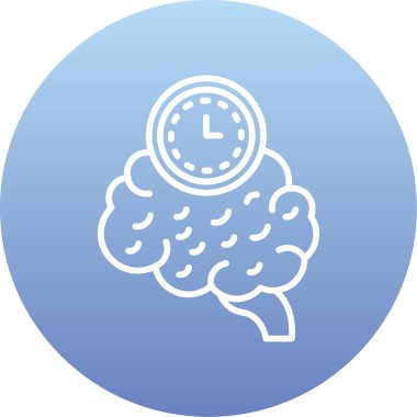 Beyin. Web simgesi basit illüstrasyon