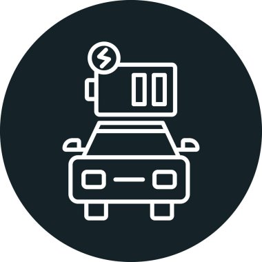 Araba simgesinin vektör illüstrasyonu