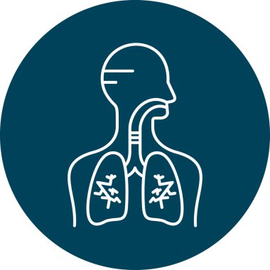 Ciğerler. Web simgesi basit illüstrasyon