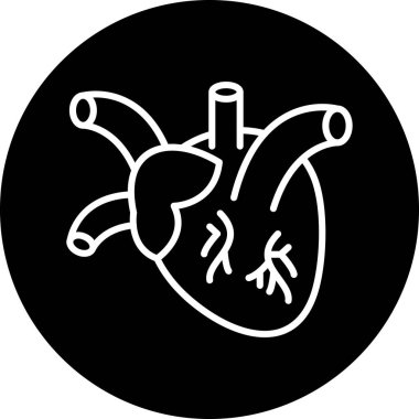 Kalp. Web simgesi basit illüstrasyon