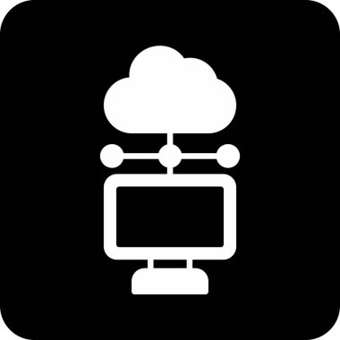 bulut ağ vektör simgesi