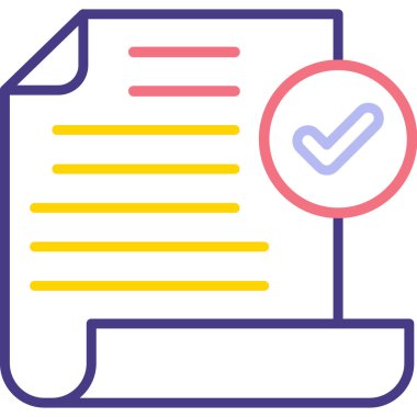 Belge. Web simgesi basit illüstrasyon