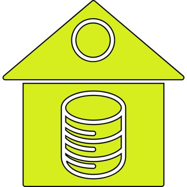 Modern ev simgesinin vektör illüstrasyonu
