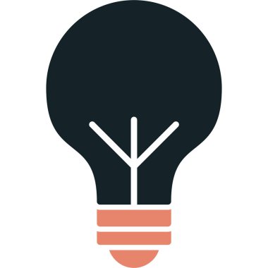 Ampul simgesi. düz dizayn biçimi 10.