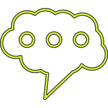 komik bulut simgesi ile konuşma balonu